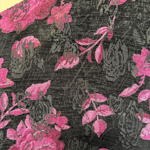 Vintage Womens Romantic Floral Textured Blazer Jacket Size 12 Career Business - Picture 8 of 15